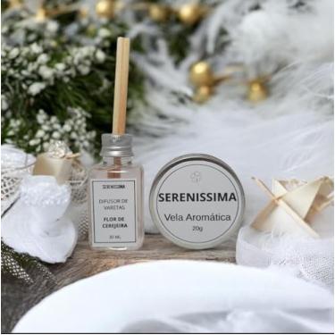 Imagem de Kit Difusor e Vela Aromática, Mini Difusor 30ml e Vela Mini Lata 20g, Cera de Coco, Essência Premium, Múltiplas Fragrâncias, para Ambientes até 50m², Fabricado no Brasil