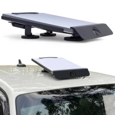 Imagem de Starlink Mini Suporte Veicular Em Aço Para Teto Uso Externo Com Imãs Neodímio Emborrachado Antena Gen3 Gen4 Gen5 Carro Caminhão Trailer Sinal Satélite Internet Seguro Portátil Móvel (Preto)