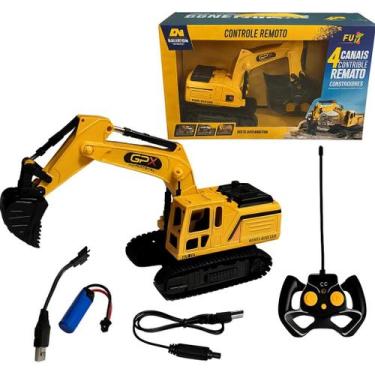 Imagem de Brinquedo Máquina Escavadeira de Controle Remoto Recarregável - Balvat