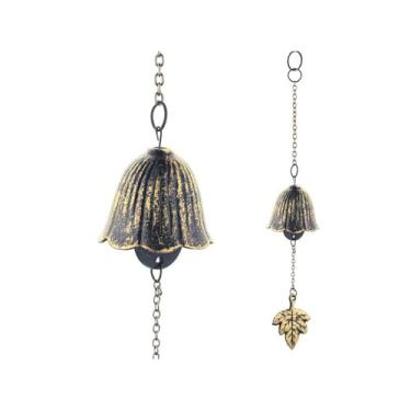 Imagem de 1 Sino de vento para pendurar - Sino de folha de metal retrô para pátio, varanda, jardim ao ar livre