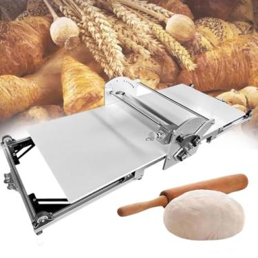 Imagem de Laminadora de Massa Comercial, Máquina para Folhada e Bolas deGrandes, Laminadora de Elétrica Dobrável, Para Croissants, Pizza, Pão, Utensílios de Cozinha