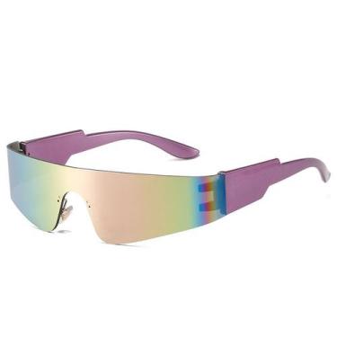 Imagem de Óculos Eyewear Shield iridescentes sem moldura para adultos - Taiyuank