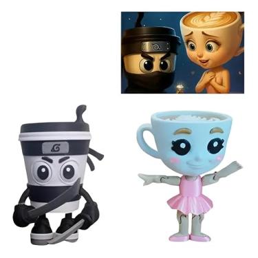Imagem de Kit 2 Bonecos Articulados Colecionáveis Personagens Brainrot, Bailarina Capuccina e Cappuccino Assassino Corpo Articulado, Brinquedo Criativo Viral