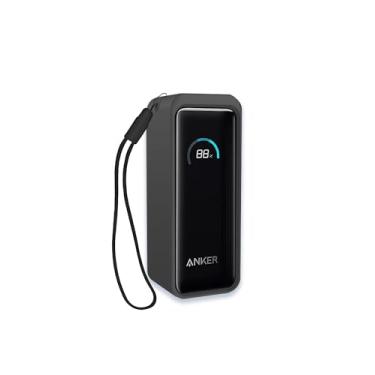 Imagem de Capa para Anker Prime Power Bank (9600mAh.65W.Fusion), protetor de silicone macio, portátil, resistente a arranhões, com cordão, preto