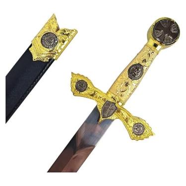 Imagem de Adaga dos Cavaleiros Templários Bainha Couro