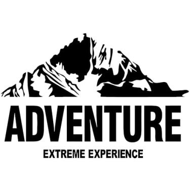 Imagem de 4 peças Adventure Extreme Experience Impermeável Reflexão Vinil Decalque, Adesivo com Tema Externo para Portas de Carros, Janelas, Para-choques Motocicletas (Preto)