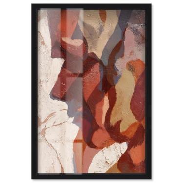 Imagem de Warmth of the Earth II Shadowbox Print Boho Brown Wall Art por Art Remedy, moldura preta, 43 x 63 cm
