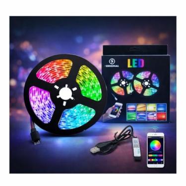 Imagem de Fita LED RGB 5050 5M com Bluetooth e Ritmo Musical