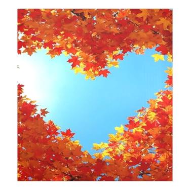 Imagem de CEBUGI Folhas de outono capa de ímã de máquina de lavar louça decorativas capas de porta de lava-louças 58 x 66 cm decalque de painel de geladeira para decoração de cozinha doméstica