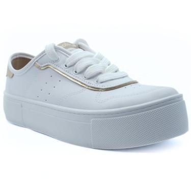 Imagem de Tênis Moleca Neo Metalizado Feminino - Branco - 39-Feminino
