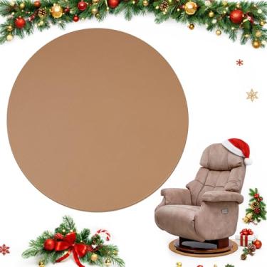 Imagem de Almofadas reclináveis para pisos de madeira – Tapete de borracha redondo para poltronas reclináveis protege pisos de madeira e azulejo de arranhões, café