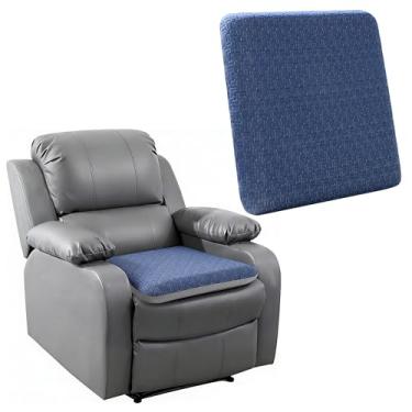 Imagem de Ganondorf Almofada de assento reclinável extragrande para idosos, almofada de espuma de reforço peludo, alívio de pressão para cadeira ortopédica sentada por muito tempo para cadeiras reclináveis de