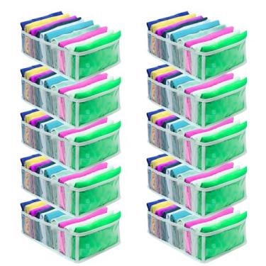 Imagem de Kit 10 Colmeia organizadora de gavetas baby e adulto G para meias roupas de bebê, camisetas - Primeline (10x25x35cm - G)