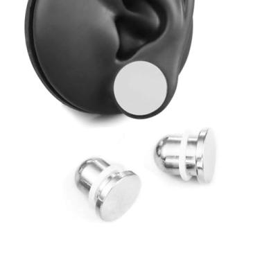 Imagem de Casvort 8 peças de 0,5 mm incrementos 0 g a 00 g confortável sem dor alargador único alargador prata morto, retentor de bala de septo de aço cirúrgico 316, kits de alongamento de lóbulo de orelha