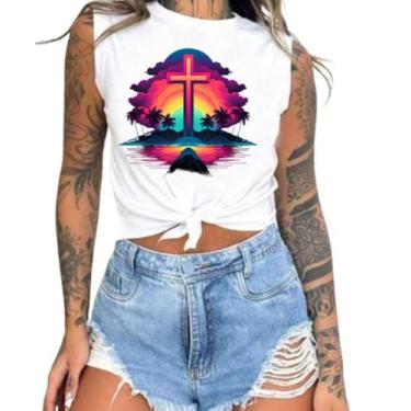 Imagem de Cropped T-Shirts Feminino Estampado Várias Estampas 46 - megan basic, 