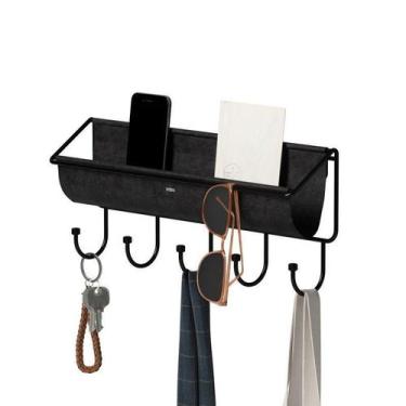 Imagem de Organizador e Porta Chaves de Parede Hammock - UMBRA, Preto