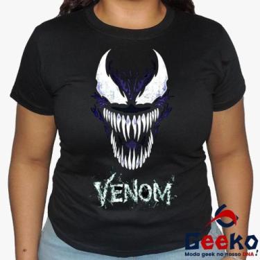 Imagem de Baby Look Venom 100% Algodão - Geeko, Preto, GG