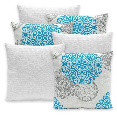 Imagem de Kit 6 Capas de Almofadas Piquet 40x40 Com Zíper Favinho Decoração - Ra