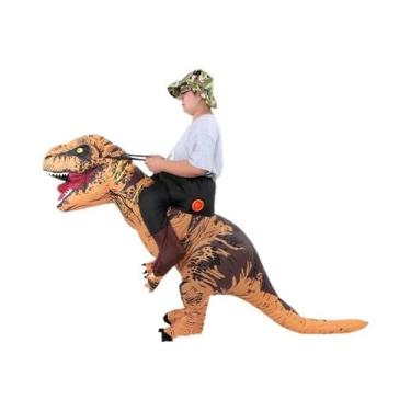 Imagem de Fantasia Inflável de Dinossauro T-Rex para Adultos - Halloween, Carnav