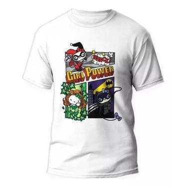 Imagem de Camiseta Hello Kitty Heroínas - Batman e Arlequina em Algodão, 6