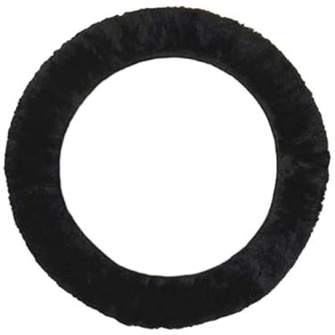 Imagem de AEGIS Capa de volante de pele de carneiro premium luxo AUS lã merino genuína todas as estações antiderrapante para carros serve para rodas de 36,8 a 39,4 cm (preto)