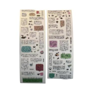 Imagem de Adesivos De Alfabeto Japonês Kawaii Fita Washi Versátil Estética Para 