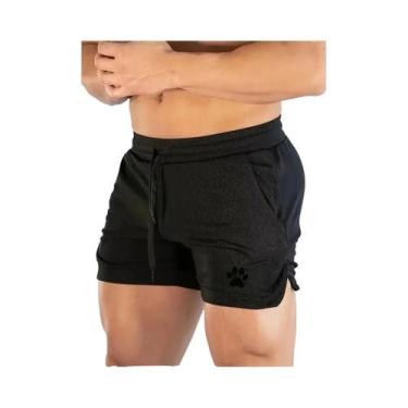 Imagem de Bermuda Casual Masculina Com Estampa De Patas De Urso Para Verão, Ativ