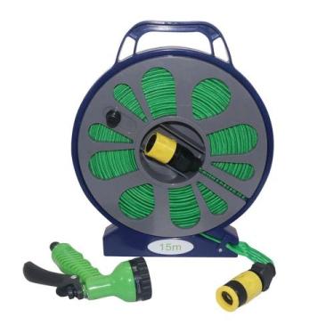 Imagem de Mangueira de Jardim Com Enrolador 15 Metros - Bonvink