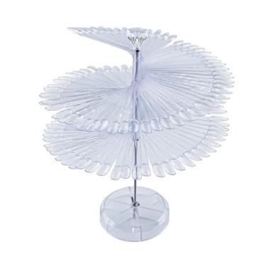 Imagem de Suporte de Exibição Cartão Cor Arte Unhas com 120 Palitos Falsas em Espiral Prateleira Gráfico Frio Ferramentas Prática para Salão Esmalte