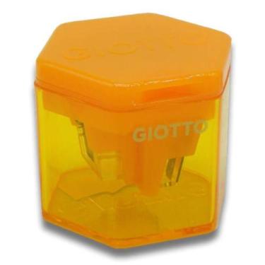 Imagem de Apontador Universal 3 Furos Octagonal GIOTTO Laranja, Laranja