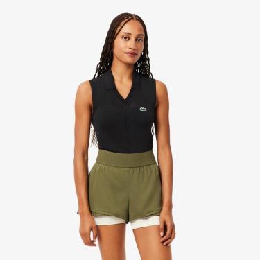 Imagem de Camisa Polo Lacoste para Tênis sem Manga em Malha Elástica Feminina-Feminino