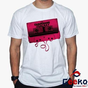 Imagem de Camiseta Guardiões da Galáxia 100% Algodão Geeko, Branco gola careca, 