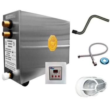 Imagem de Kit Sauna Impercap 12kw 220 Bif + Kit Instalação + Luminária, 220v Bif