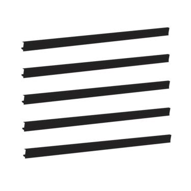 Imagem de Porta Etiqueta Bandeja Gondola Lx 92 Cm Preto Kit Com 10