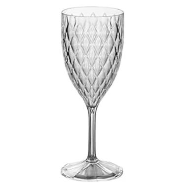 Imagem de Taça de Plástico Para Vinho 330ml Cristal Glamour Incolor Plasutil ref.14244