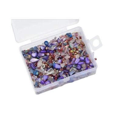 Imagem de Cristais De Vidro Mistos E Pedras Trituradas 50g Para Resina Epóxi, En