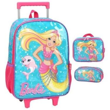 Imagem de Kit Mochila de Rodinha Luxcel Barbie - 39972-Feminino