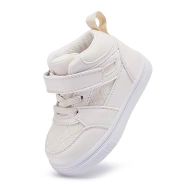 Imagem de BMCiTYBM Sapatos de bebê infantil menino menina primeiro andador tênis infantil leve antiderrapante para 6 9 12 18 24 meses, G - branco, 18-24 Months Toddler