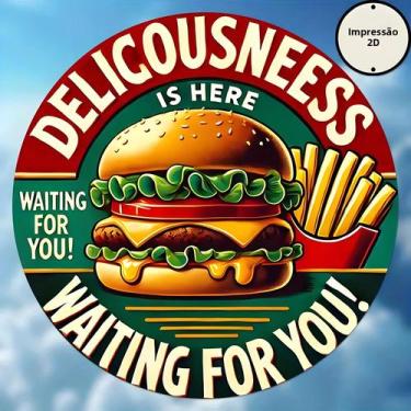 Imagem de Placa De Metal Redonda Vintage 8x8 Para Parede - Deliciosa Arte Decora