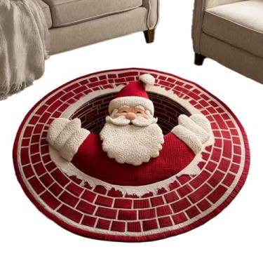 Imagem de Tapete de porta de Natal – Decoração de cozinha de Natal | Tapete de área 3D de Natal | para entrada externa, piso, pátio, casa, exterior, quarto, sala de estar, cozinha, varanda, interior