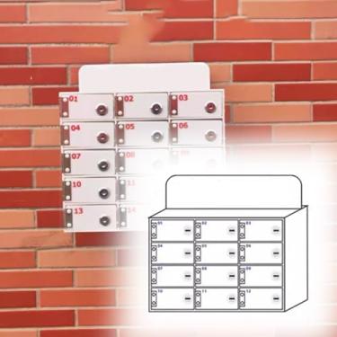 Imagem de Cofre seguro para celular com 12 compartimentos - Organizador de armazenamento de acrílico durável para tropas, escola, eventos - trava de compartimento para telefones, cadeias de celular e soluções