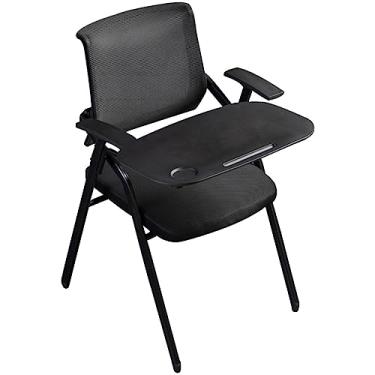 Imagem de Cadeiras dobráveis ergonômicas de escritório a granel com quadro de escrita extragrande - perfeitas para instituições de treinamento, inclui uma única poltrona útil