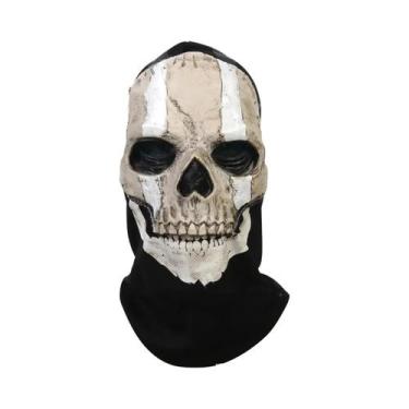 Imagem de Máscara De Caveira De Terror De Halloween Em Látex, Capacete De Esquel