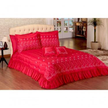Imagem de Cobreleito Alice 07 Pçs Queen Vermelho