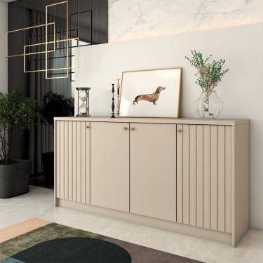 Imagem de Balcão Buffet Lusso 4 Portas 3 Prateleiras Off White - Panorama Móveis