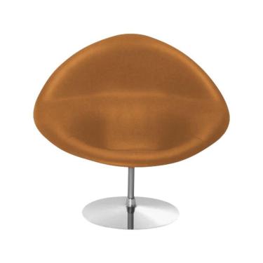 Imagem de Poltrona Design Gondula Couro Natural Caramelo