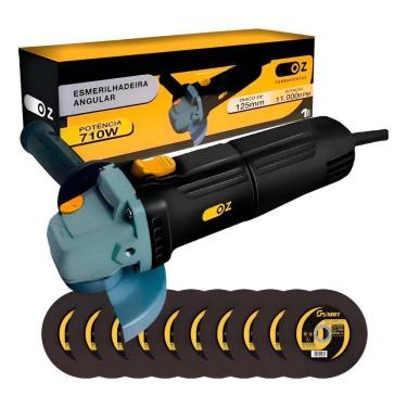 Imagem de Esmerilhadeira Lixadeira Angular 4.1/2 Com Acessórios Preto