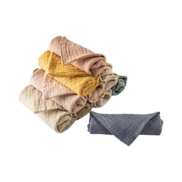 Imagem de Toalhas De Algodão Muslin Para Bebês 5 Peças, Toalhas De Banho E Lavag