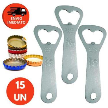 Imagem de Abridor Garrafa Aço Inox 10cm Cerveja Refrigerante Bar Cozinha Restaur