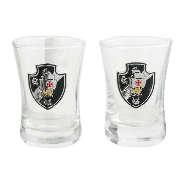 Imagem de Jogo 2 Copos Shot Vidro 50ml - Vasco-Unissex